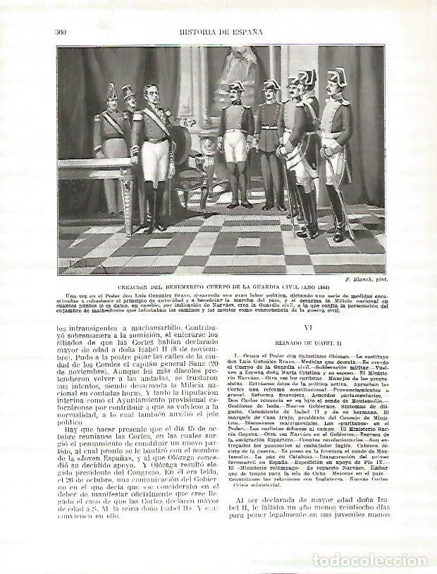 Otros art&iacute;culos de coleccionismo en papel: LAMINA 9305: Creacion de la Guardia Civil en 1844 - Manuel Rodriguez Codola