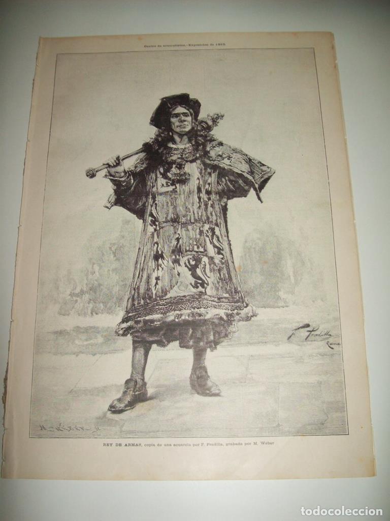 Otros art&iacute;culos de coleccionismo en papel: LAMINA ILUSTRACION ARTISTICA 19725: Rey de Armas, por F. Pradilla - Varios