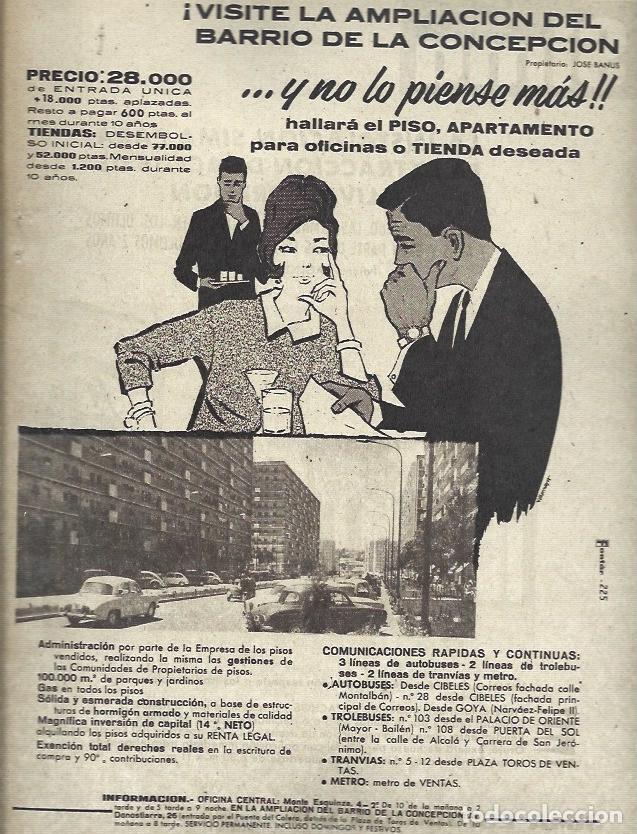 Otros art&iacute;culos de coleccionismo en papel: LAMINA 35737: Publicidad de ampliacion del Barrio de la Concepcion en Madrid - VVAA