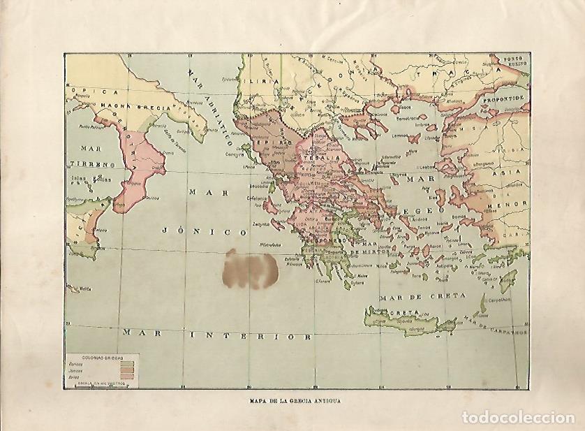 Paper Collecting Others: LAMINA 5074: Mapa de la Grecia antigua - Guillermo de Boladeres