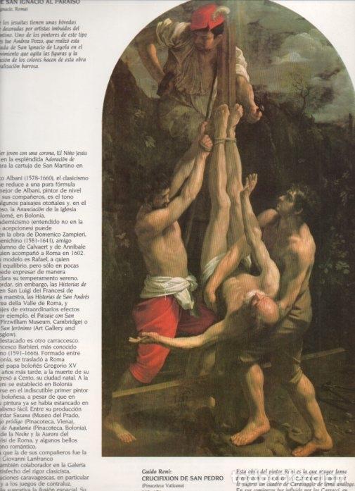 Altri oggetti di carta: LAMINA V20246: Crucifixion de San Pedro por Guido Reni - Varios