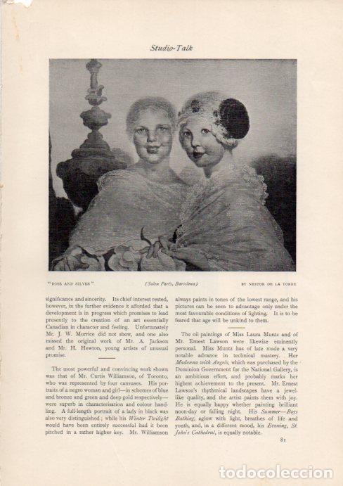 Collectionnisme Papier divers: LAMINA V51960: Rose and silver by Nestor de la Torre
