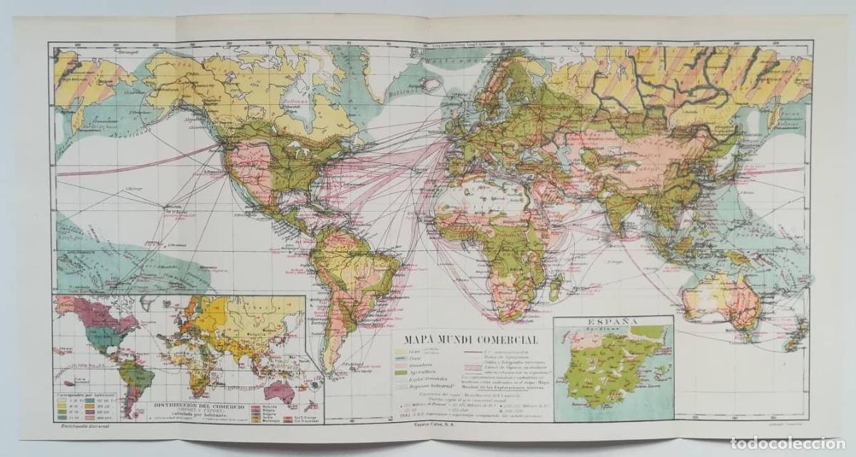 Collectionnisme Papier divers: LAMINA V10722: Mapa mundi comercial - Varios