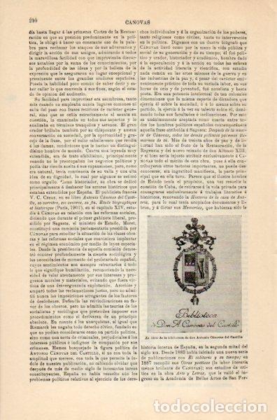 Otros art&iacute;culos de coleccionismo en papel: LAMINA V35097: Ex libris biblioteca Antonio Canovas del Castillo - Varios