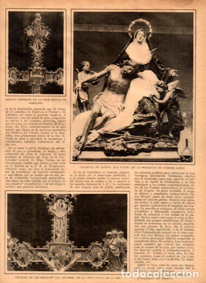 Otros art&iacute;culos de coleccionismo en papel: LAMINA V52125: Dolorosa y Cruz de la Seo por Esteve Bonet