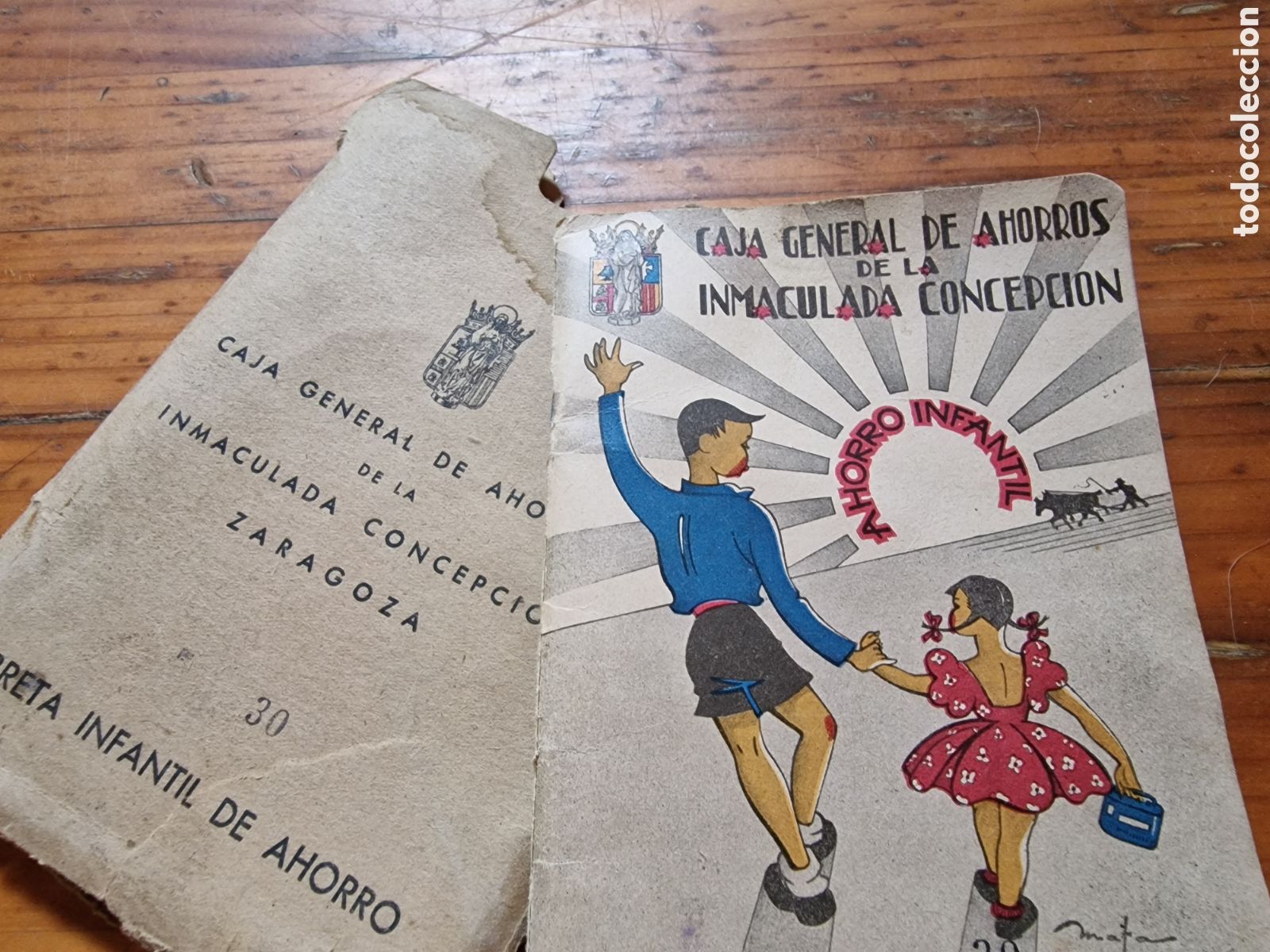 Otros art&iacute;culos de coleccionismo en papel: Viejo documento, libreta infantil de ahorro,a&ntilde;os 50