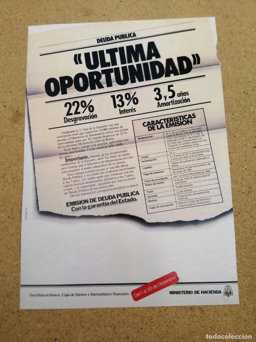 Otros art&iacute;culos de coleccionismo en papel: ANUNCIO. MINISTERIO DE HACIENDA