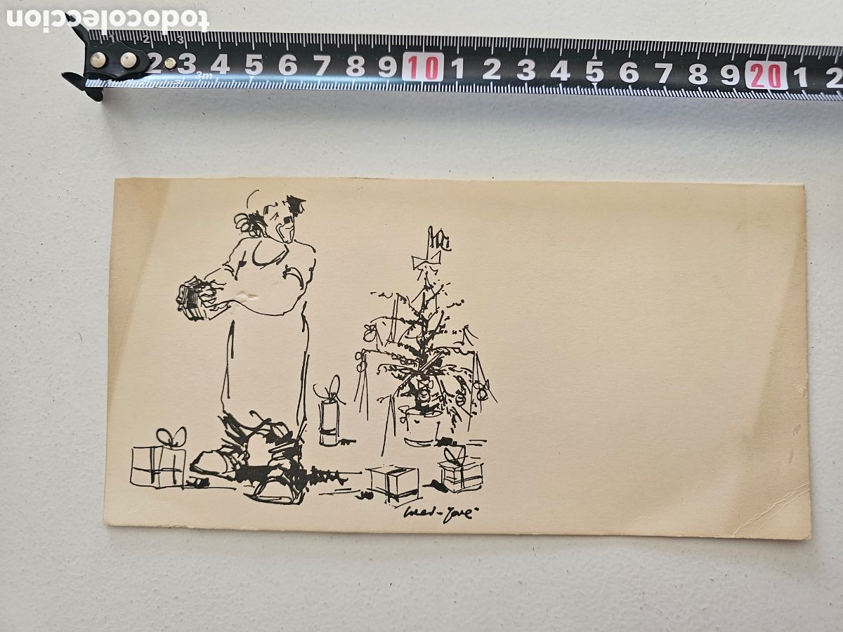 Otros art&iacute;culos de coleccionismo en papel: Tarjeta de felicitaci&oacute;n de Navidad ilustrada por Josep Maria Soler Jov&eacute; (1999) &ndash; Con dedicatoria aut