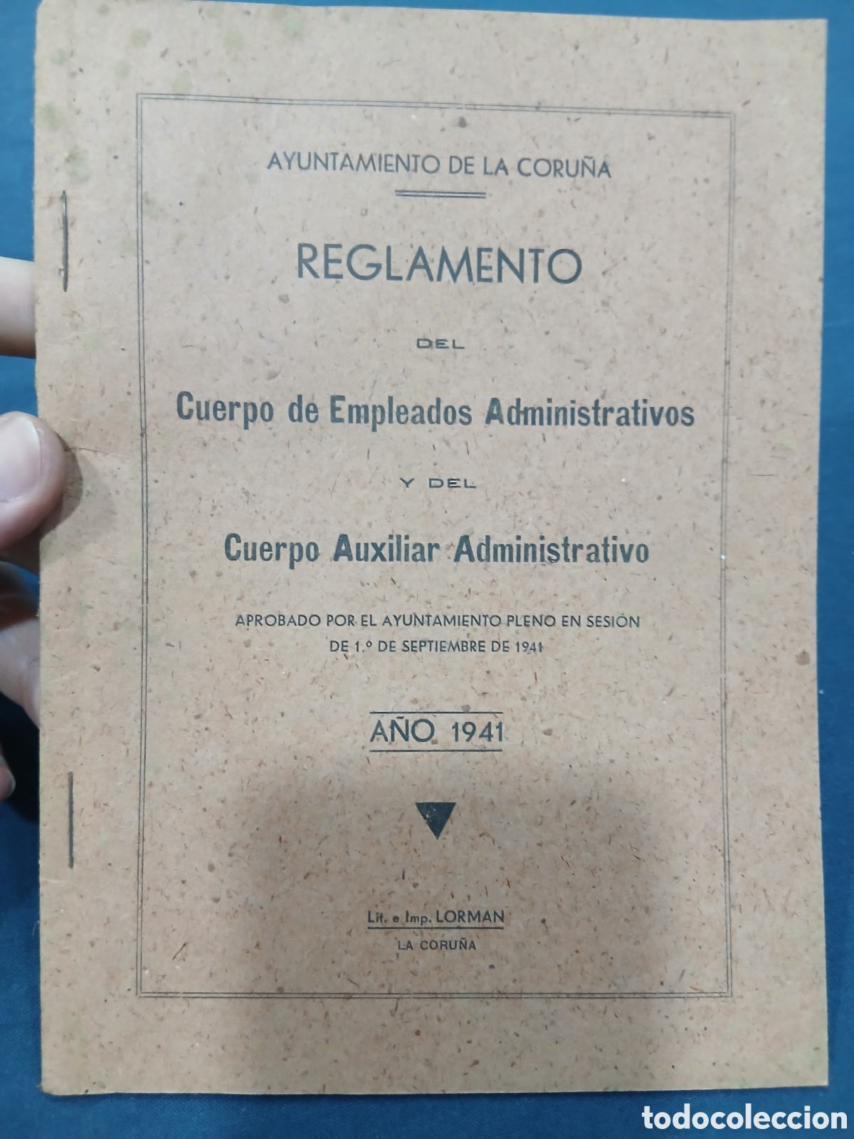 Paper Collecting Others: Reglamento de Administrativos de La Coru&ntilde;a. 1941. (L135)