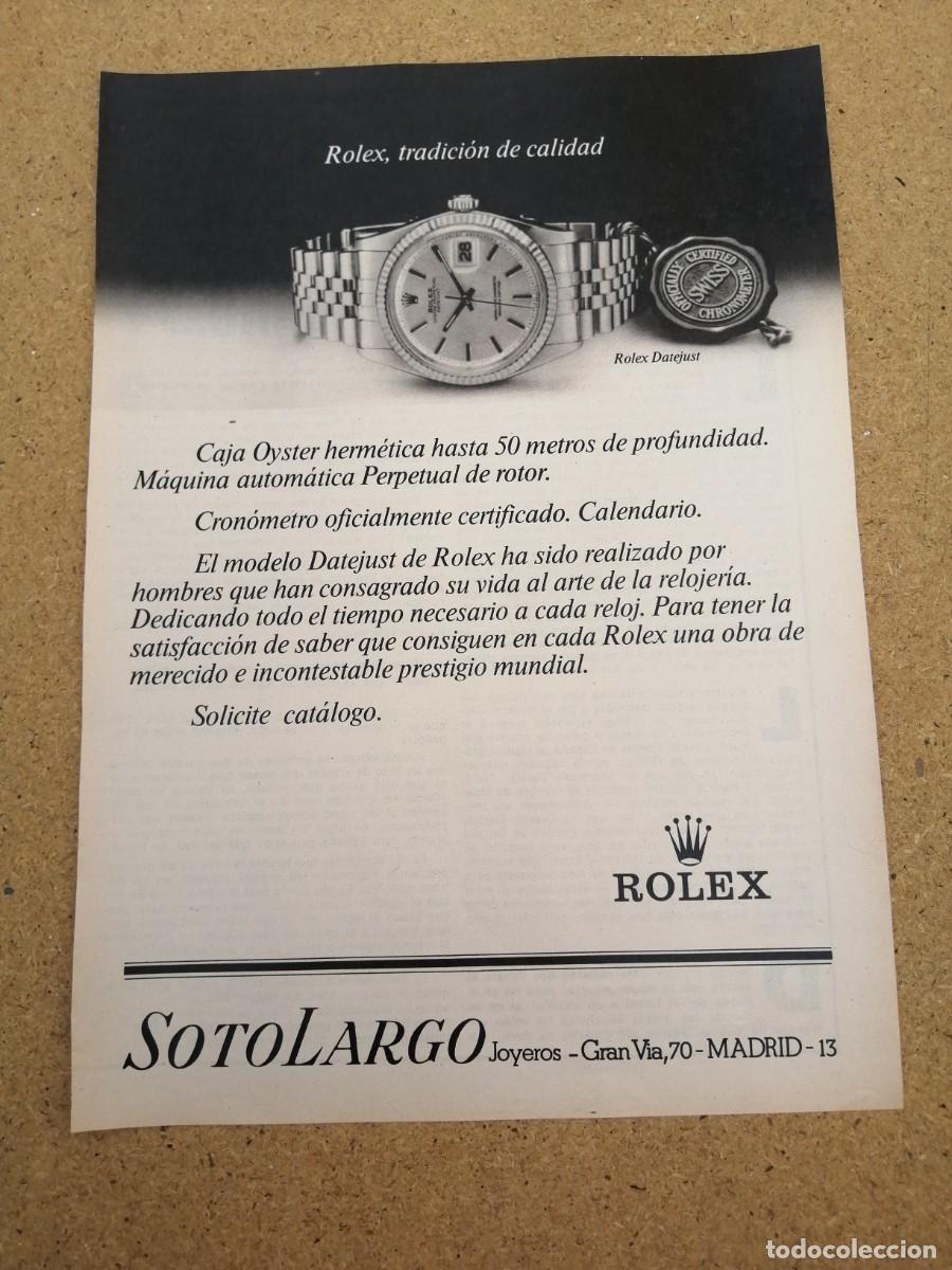 Otros art&iacute;culos de coleccionismo en papel: ANUNCIO. ROLEX......