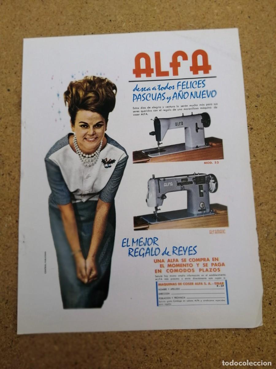 Otros art&iacute;culos de coleccionismo en papel: ANUNCIO. MAQUINA DE COSER ALFA