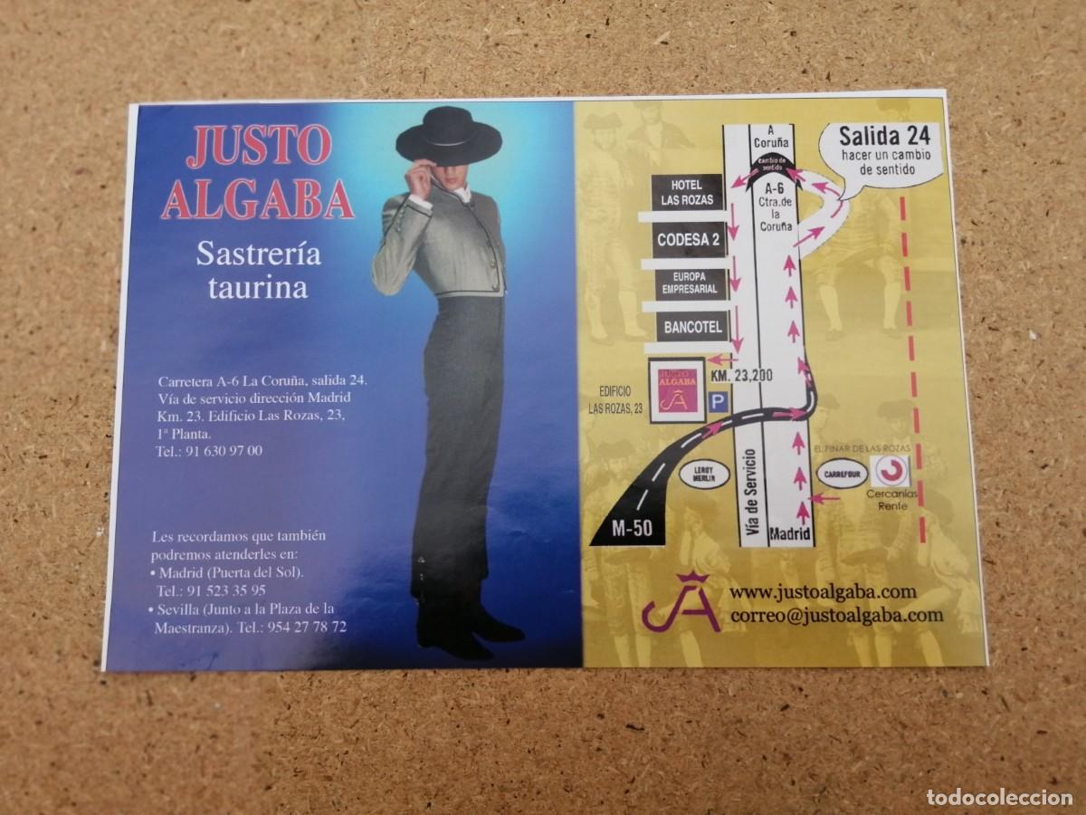 Otros art&iacute;culos de coleccionismo en papel: ANUNCIO. SASTRERIA TAURINA JUSTO ALGABA