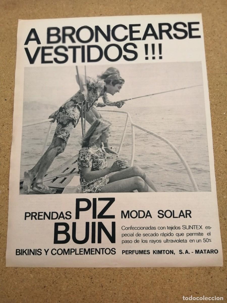 Otros art&iacute;culos de coleccionismo en papel: ANUNCIO. PRENDAS PIZ BUIN