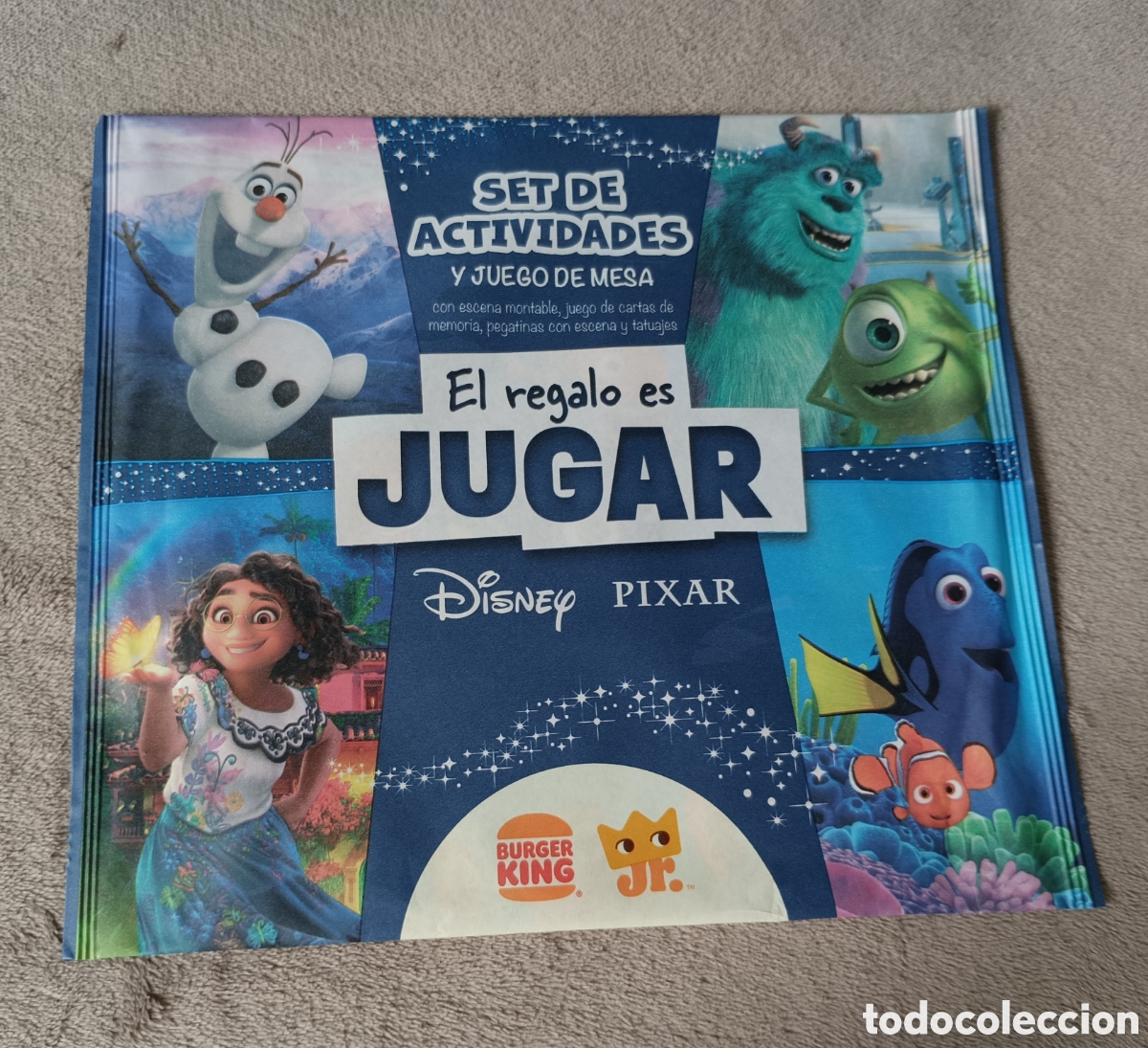 Otros art&iacute;culos de coleccionismo en papel: &iexcl;NUEVO! Set de Actividades y Juego de Mesa Disney Pixar (Burger King Jr.) - Sobre cerrado
