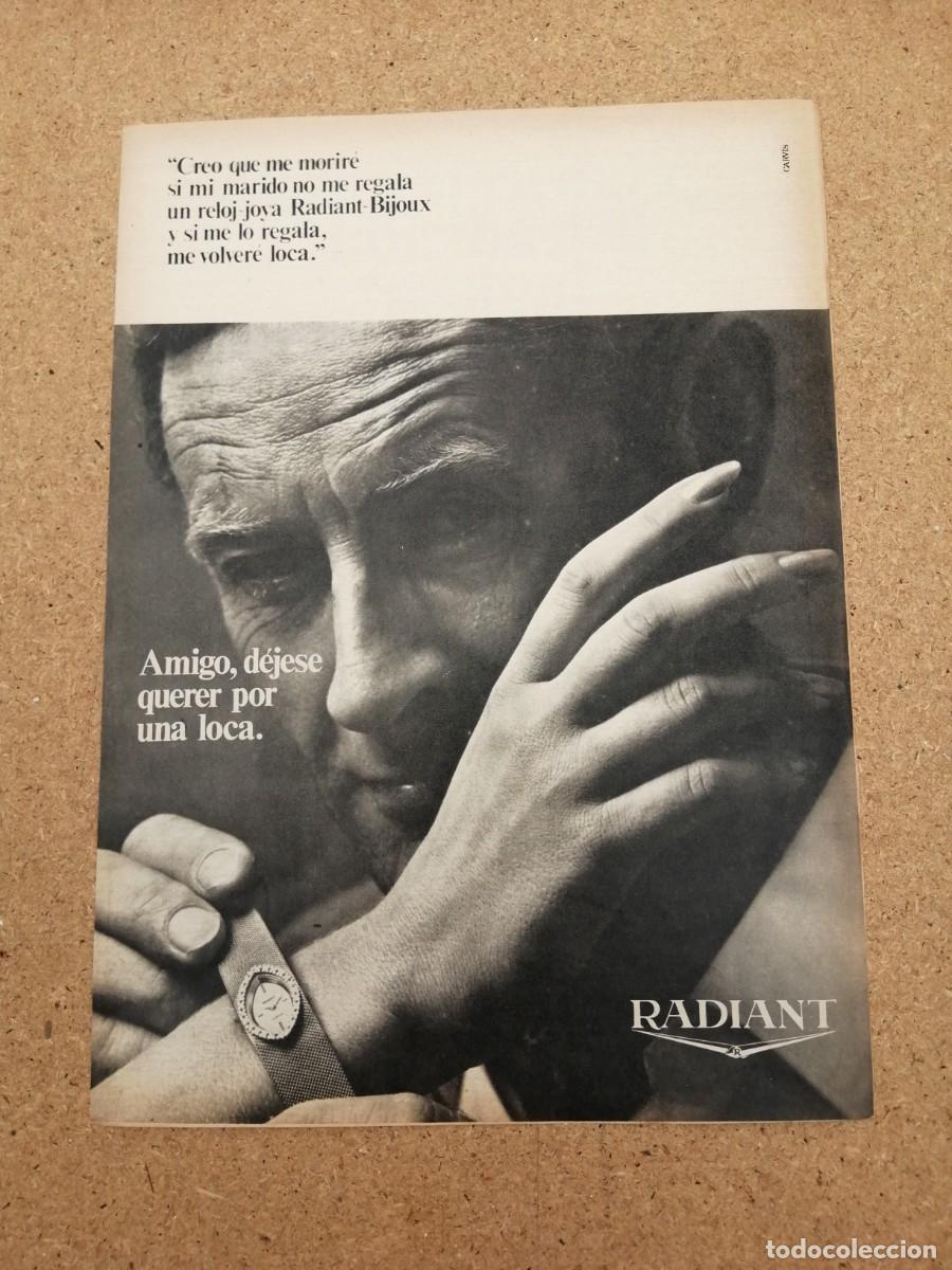 Otros art&iacute;culos de coleccionismo en papel: ANUNCIO. RELOJ RADIANT