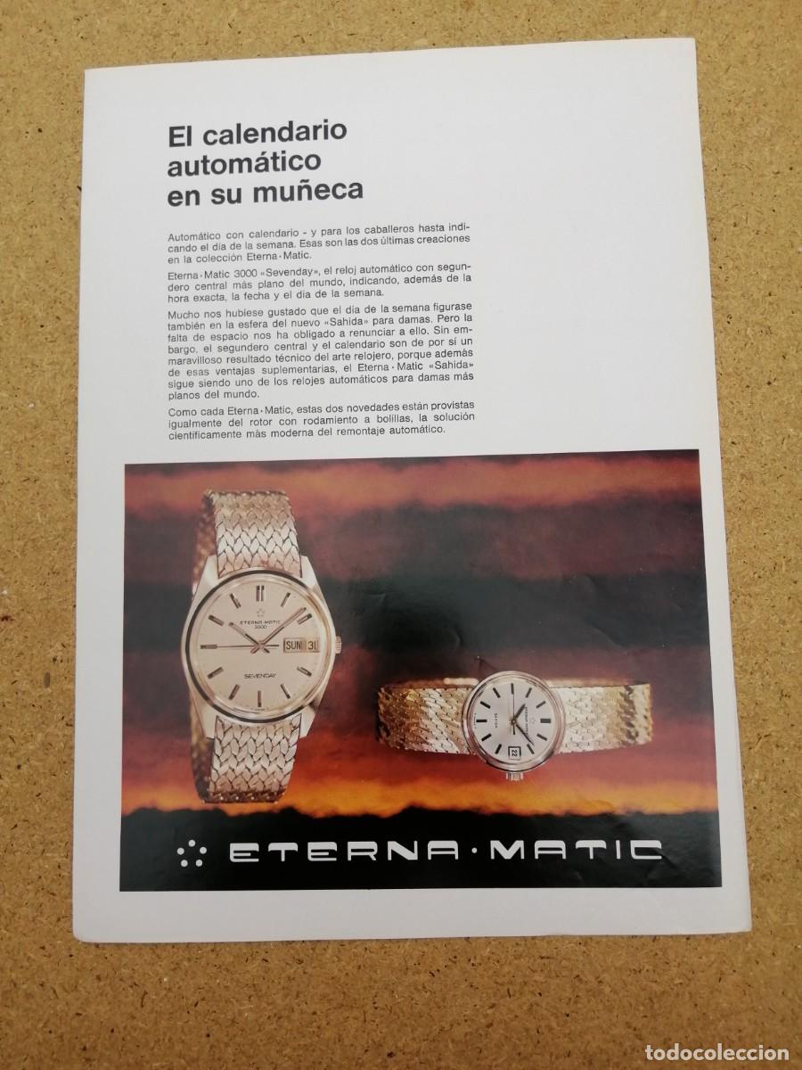 Otros art&iacute;culos de coleccionismo en papel: ANUNCIO. ETERNA MATIC, RELOJES