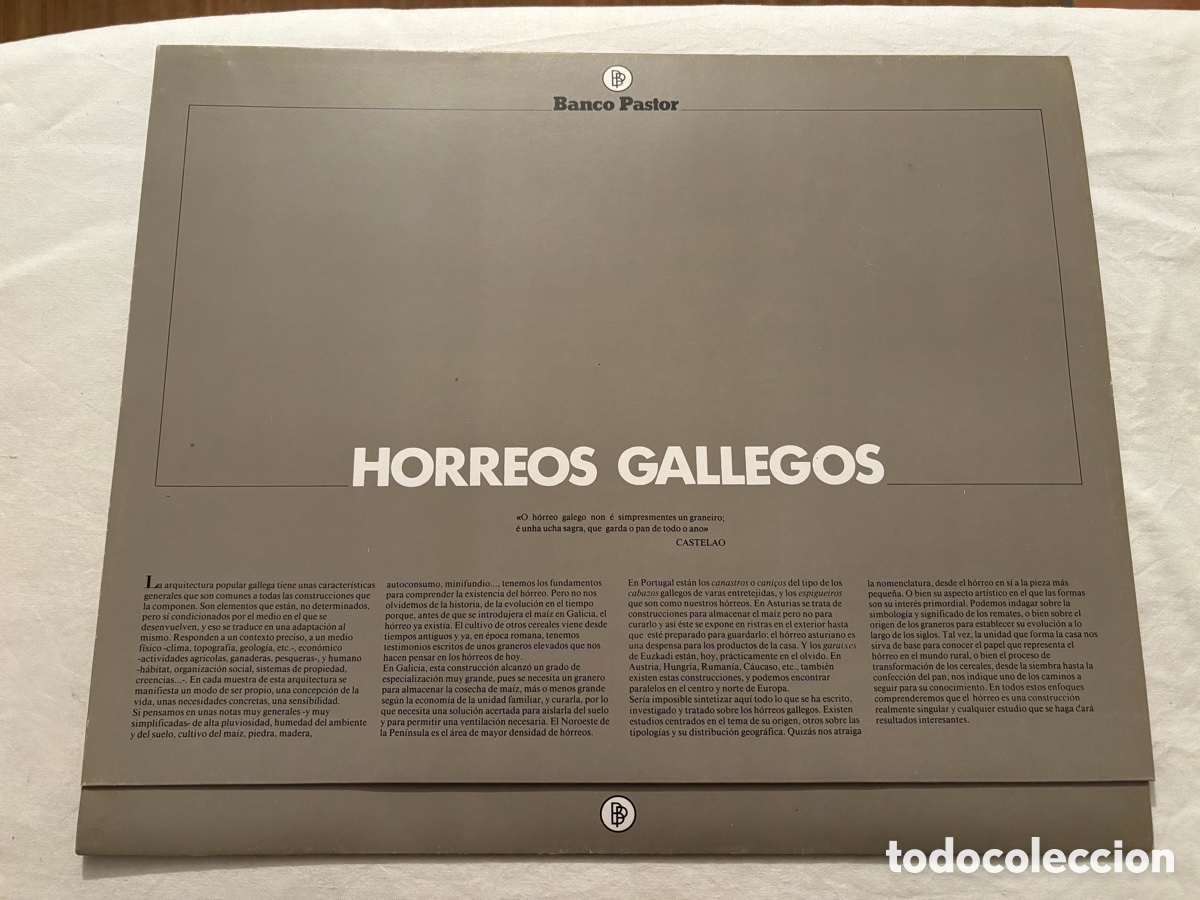 Otros art&iacute;culos de coleccionismo en papel: Colecci&oacute;n L&aacute;minas H&oacute;rreos Gallegos Banco Pastor