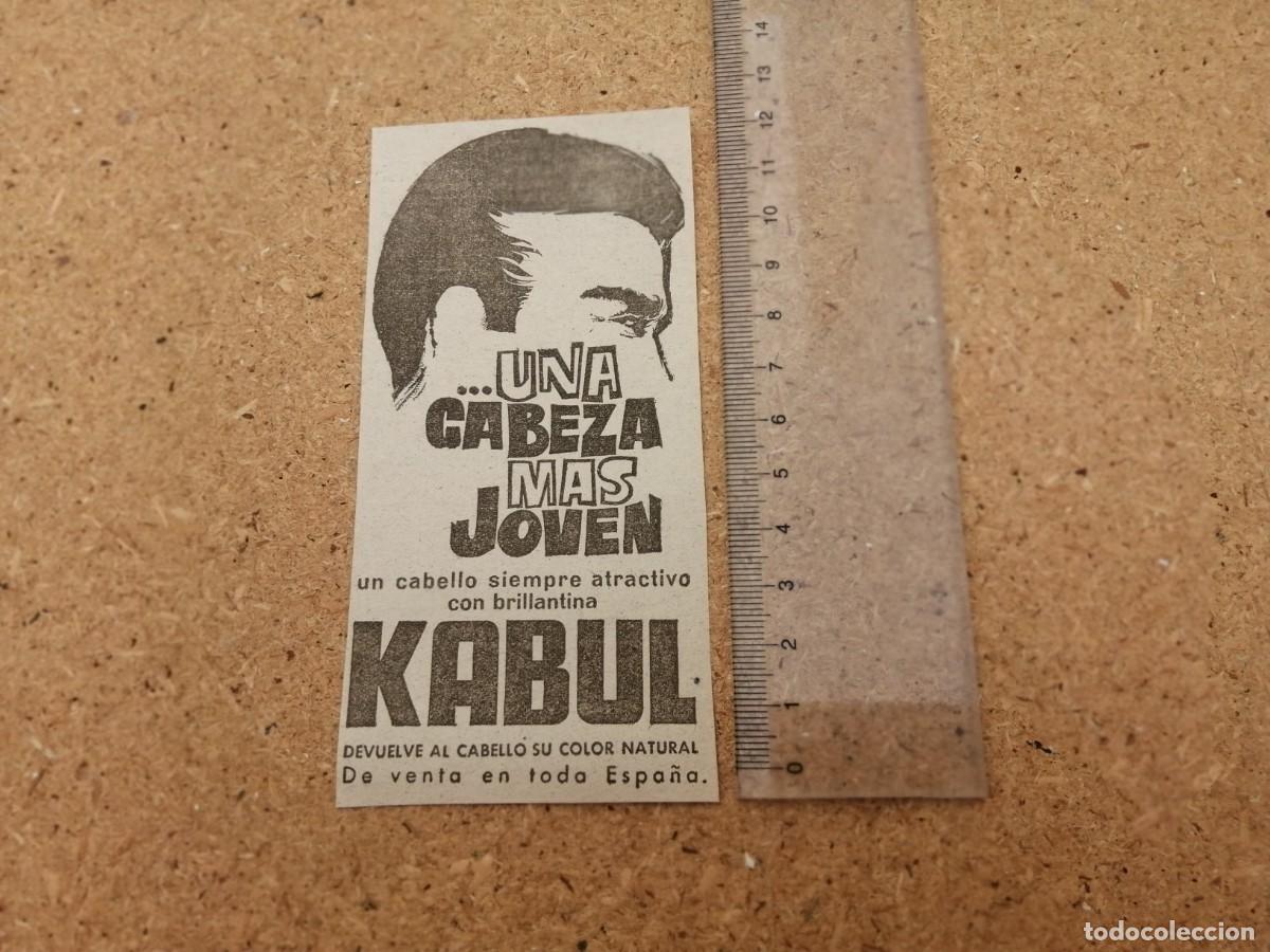 Otros art&iacute;culos de coleccionismo en papel: ANUNCIO. BRILLANTINA KABUL