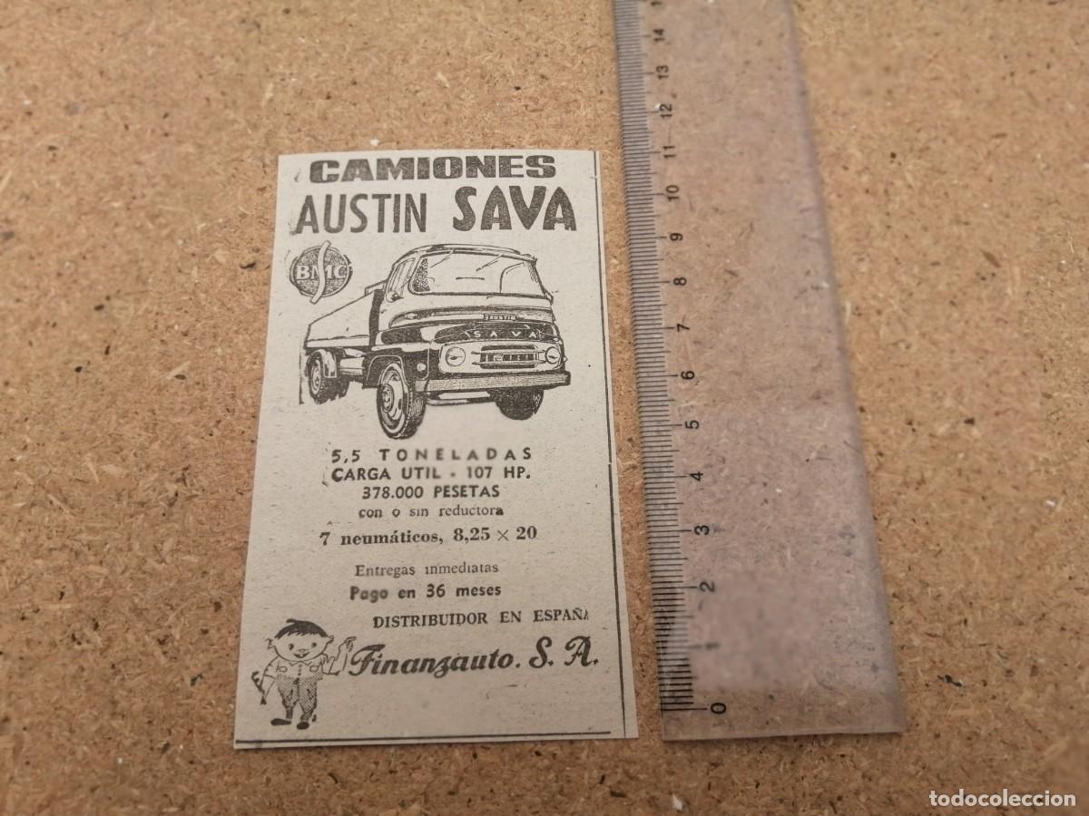 Otros art&iacute;culos de coleccionismo en papel: ANUNCIO. CAMIONES AUSTIN SAVA