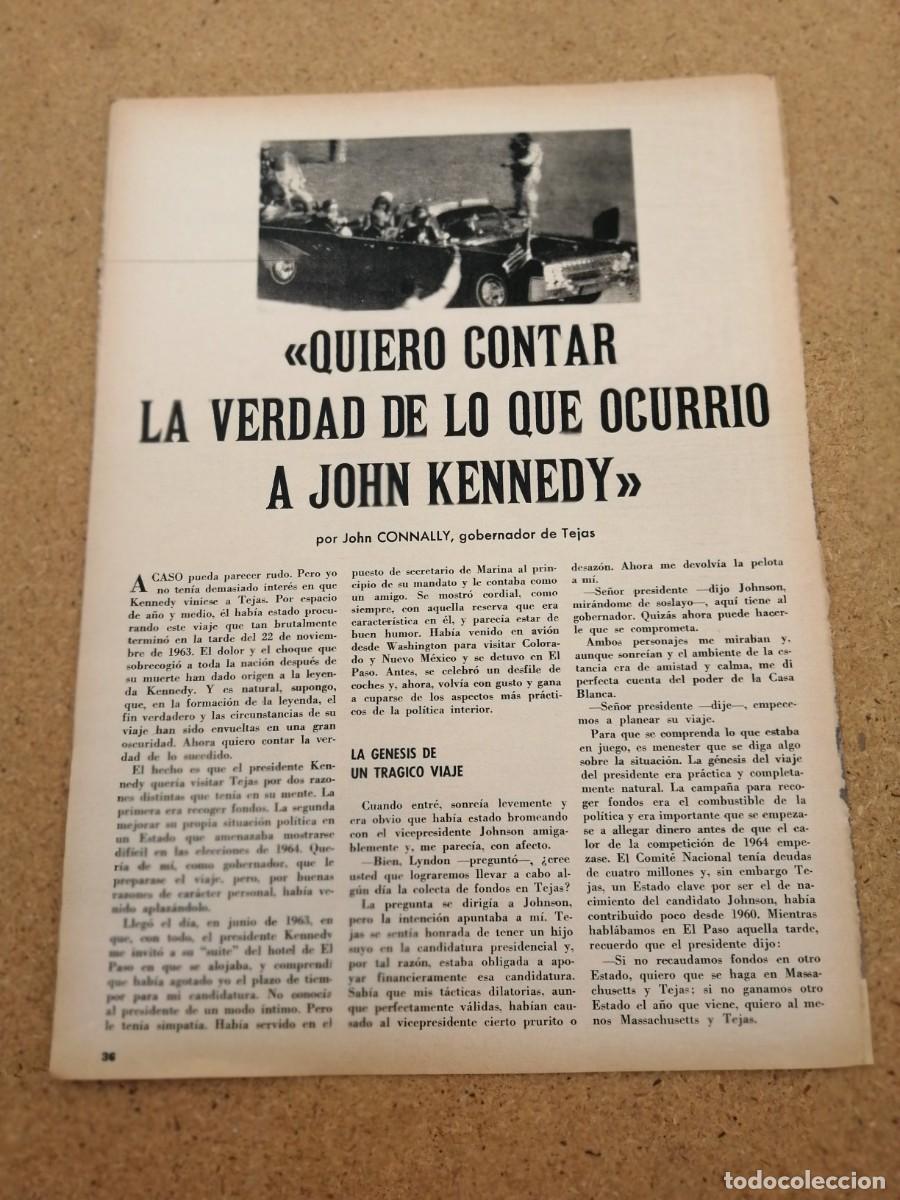 Otros art&iacute;culos de coleccionismo en papel: REPORTAJE. QUIERO CONTAR LA VERDAD DE LO QUE LE OCURRIO A JOHN F. KENNEDY