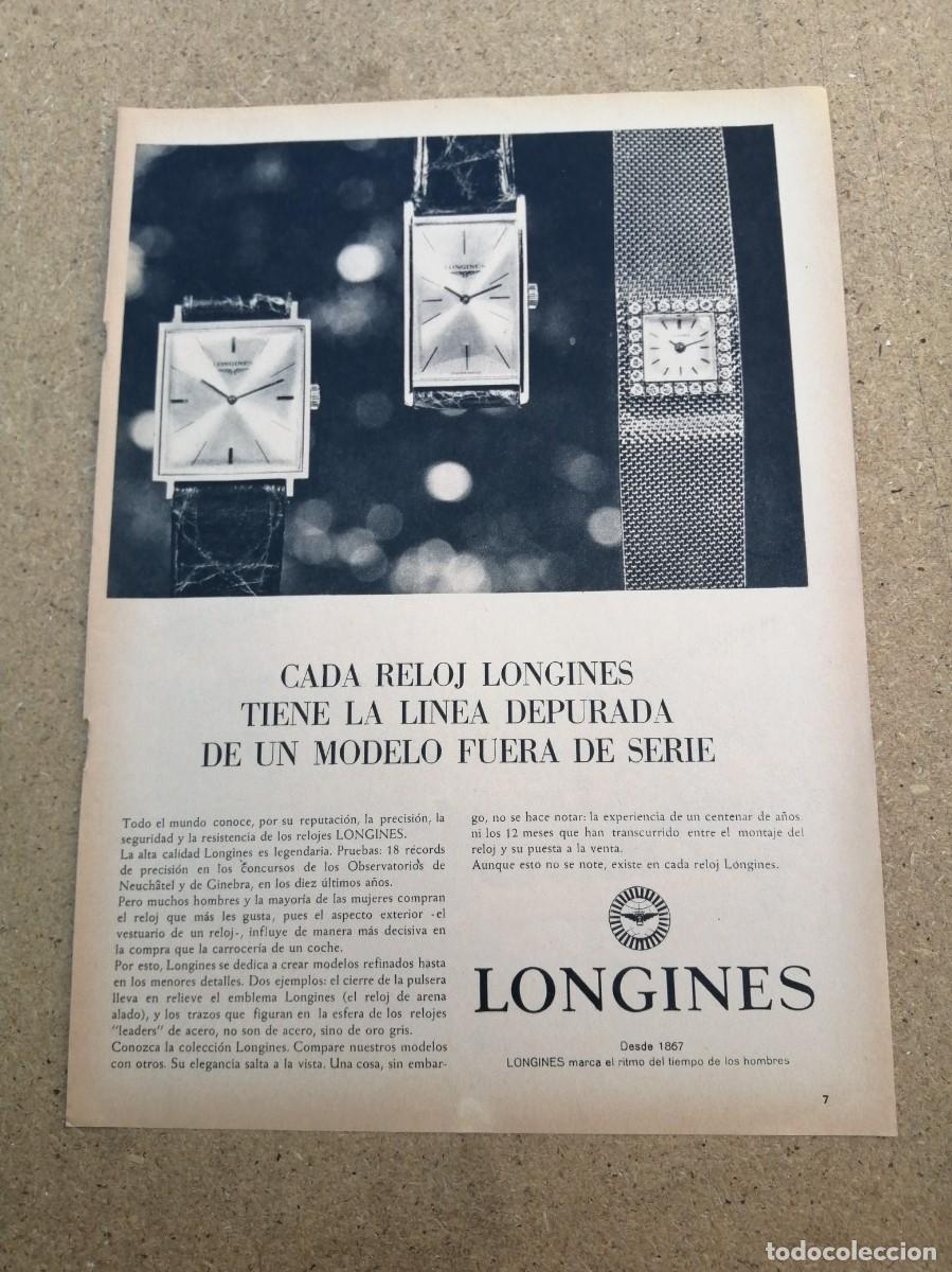 Otros art&iacute;culos de coleccionismo en papel: ANUNCIO. RELOJ LONGINES