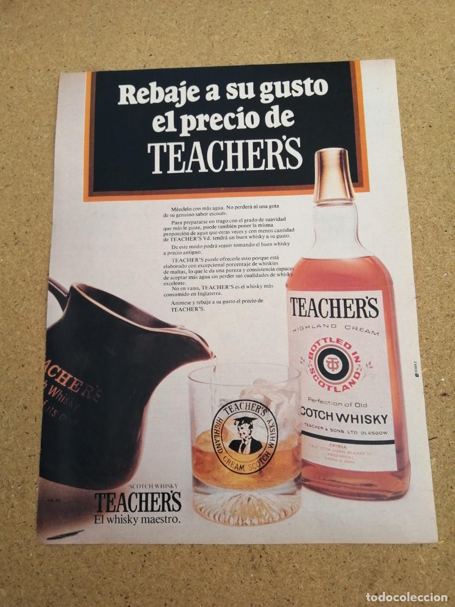 Otros art&iacute;culos de coleccionismo en papel: ANUNCIO. WHISKY TEACHER'S