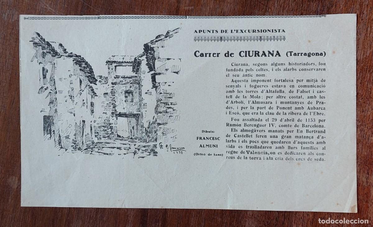 Otros art&iacute;culos de coleccionismo en papel: SIURANA CIURANA DIBUJO
