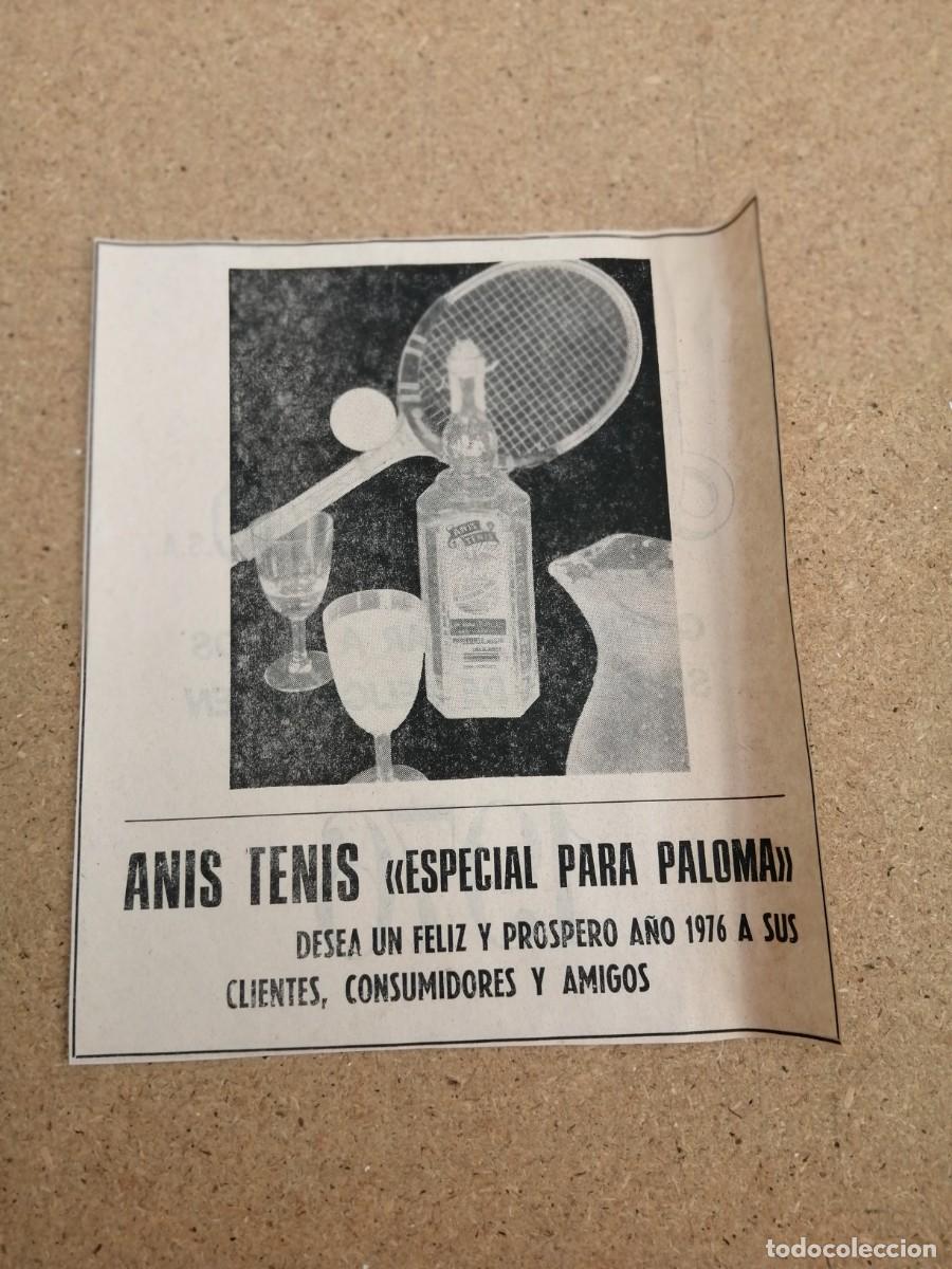 Otros art&iacute;culos de coleccionismo en papel: ANUNCIO. ANIS TENIS DESEA UN PROSPERO A&Ntilde;O 1976