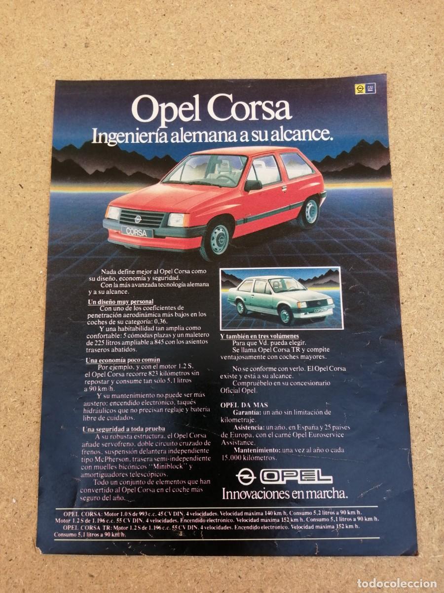 Otros art&iacute;culos de coleccionismo en papel: ANUNCIO. OPEL CORSA.