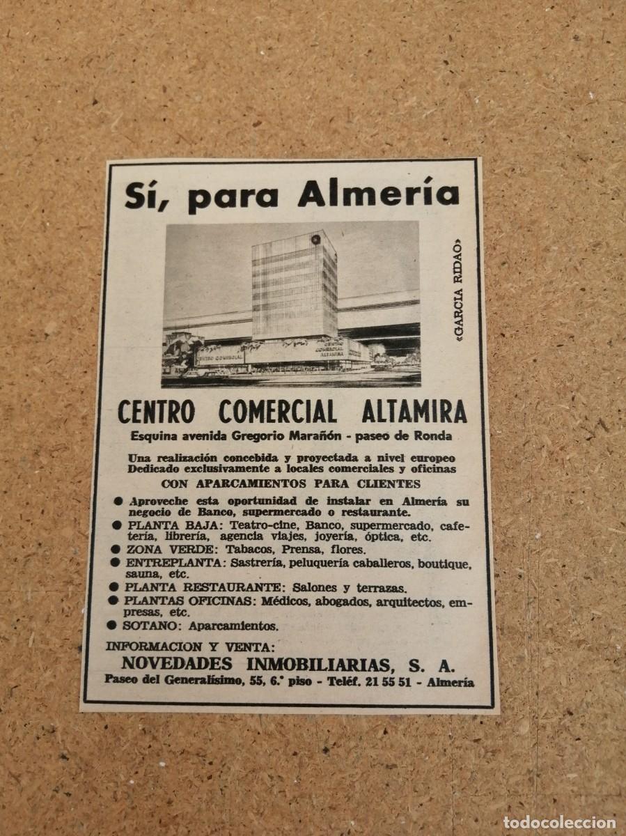 Otros art&iacute;culos de coleccionismo en papel: ANUNCIO. CENTRO COMERCIAL ALTAMIRA, ALMERIA