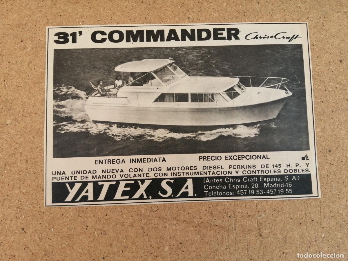 Otros art&iacute;culos de coleccionismo en papel: ANUNICO. 31 COMMANDER. YATEX S.A