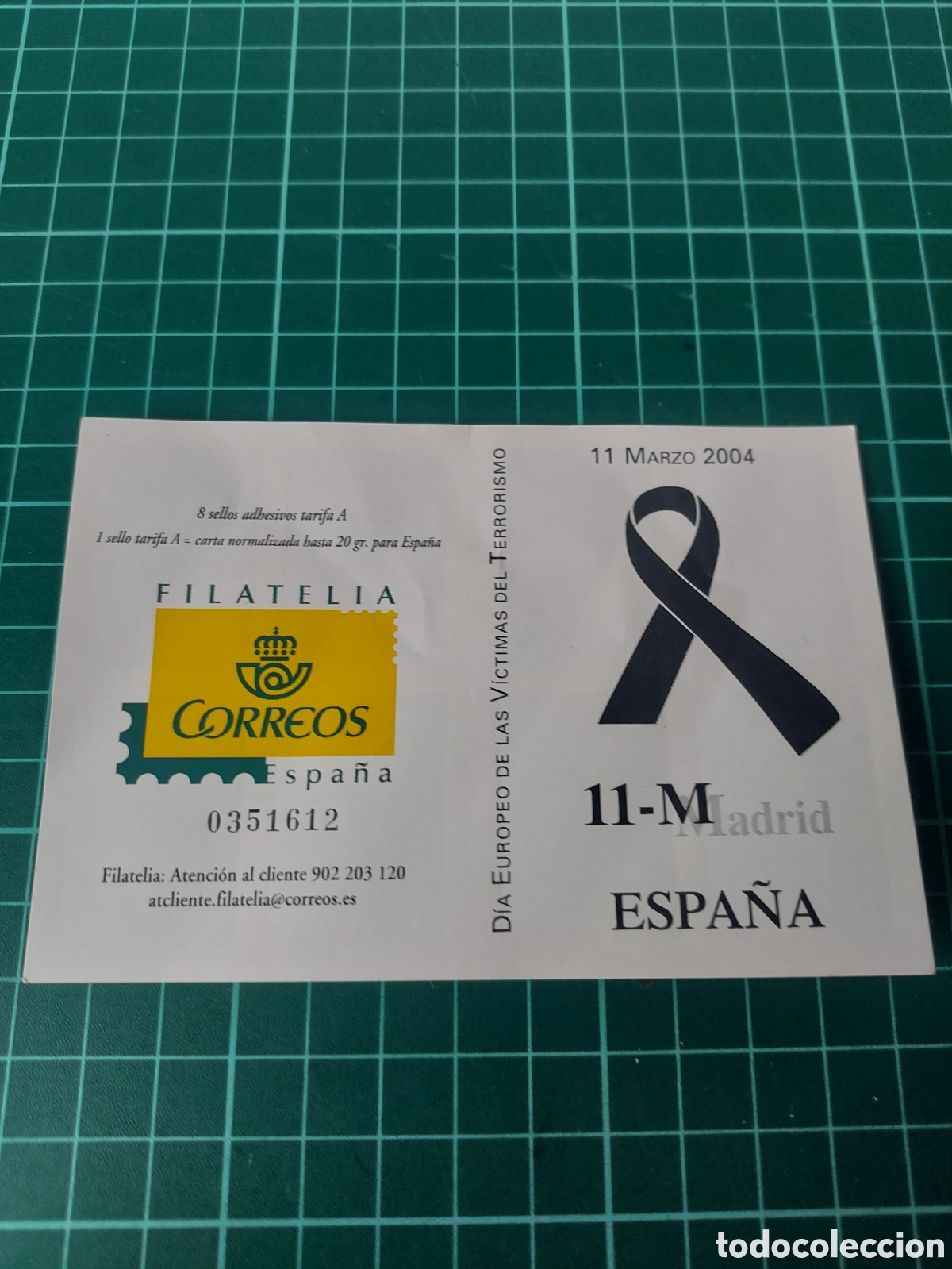 Otros art&iacute;culos de coleccionismo en papel: IMPRESO 11 M ESPA&Ntilde;A CORREOS