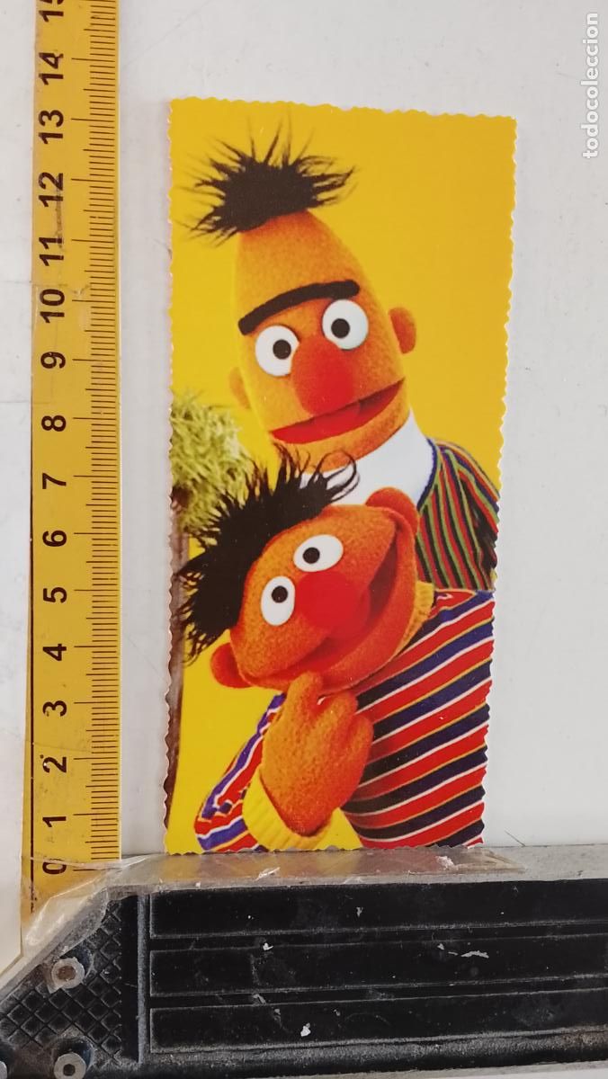Altri oggetti di carta: CARTON TROQUELADO DIBUJOS ANIMADOS SERIE DE TELEVISION BARRIO SESAMO PERSONAJES TROQUEL