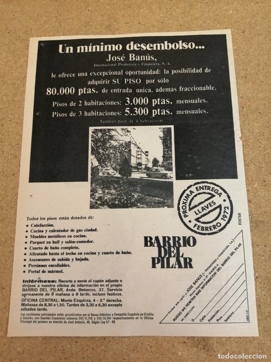 Otros art&iacute;culos de coleccionismo en papel: ANUNCIO. VIVIENDAS EN BARRIO DEL PILAR, MADRID