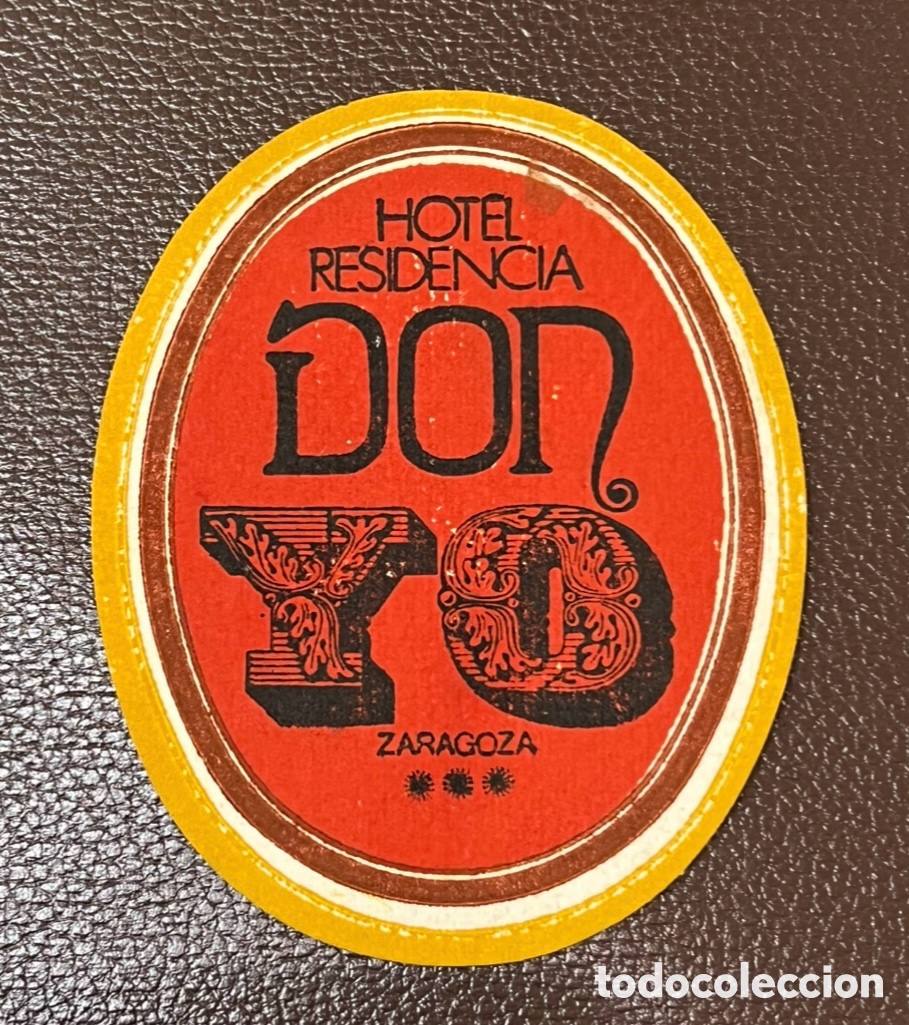Otros art&iacute;culos de coleccionismo en papel: Posavasos. Hotel Residencia DON YO. Zaragoza. A&ntilde;os 70.