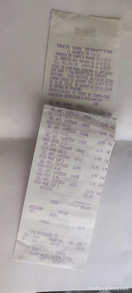 Sammelleidenschaft Andere Papierartikel: TICKET RECIBO DE COMPRA - IKEA / SAN SEBASTI&Aacute;N DE LOS REYES MADRID 2004