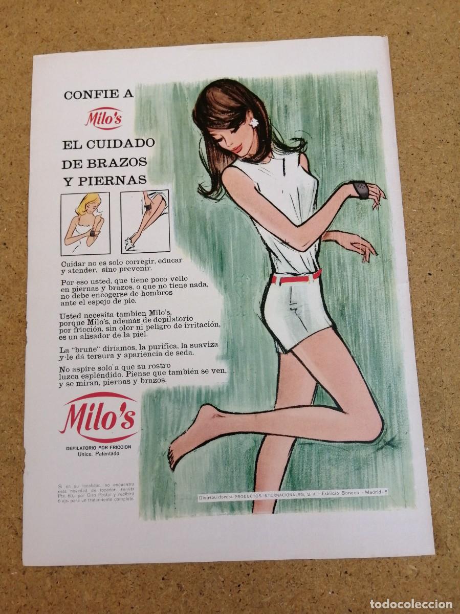Otros art&iacute;culos de coleccionismo en papel: ANUNCIO. MILO'S CUIDADO DE BRAZOS Y PIERNAS