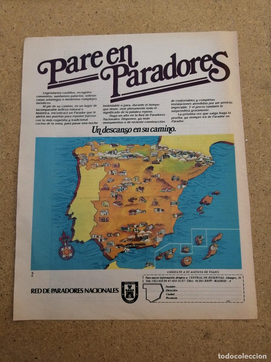 Otros art&iacute;culos de coleccionismo en papel: ANUNCIO. PARE EN PARADORES, RED DE PARADORES NACIONALES