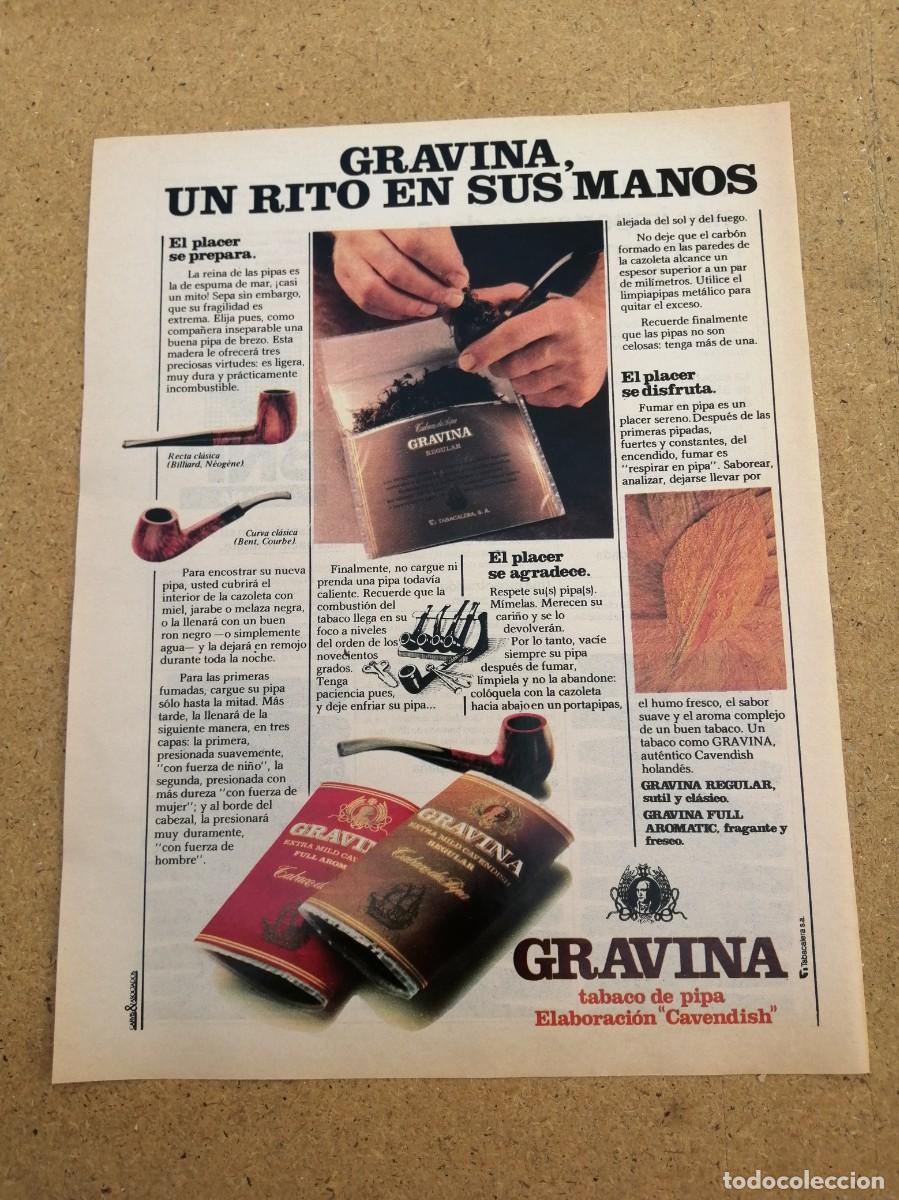 Otros art&iacute;culos de coleccionismo en papel: ANUNCIO. TABACO DE PIPA GRAVINA