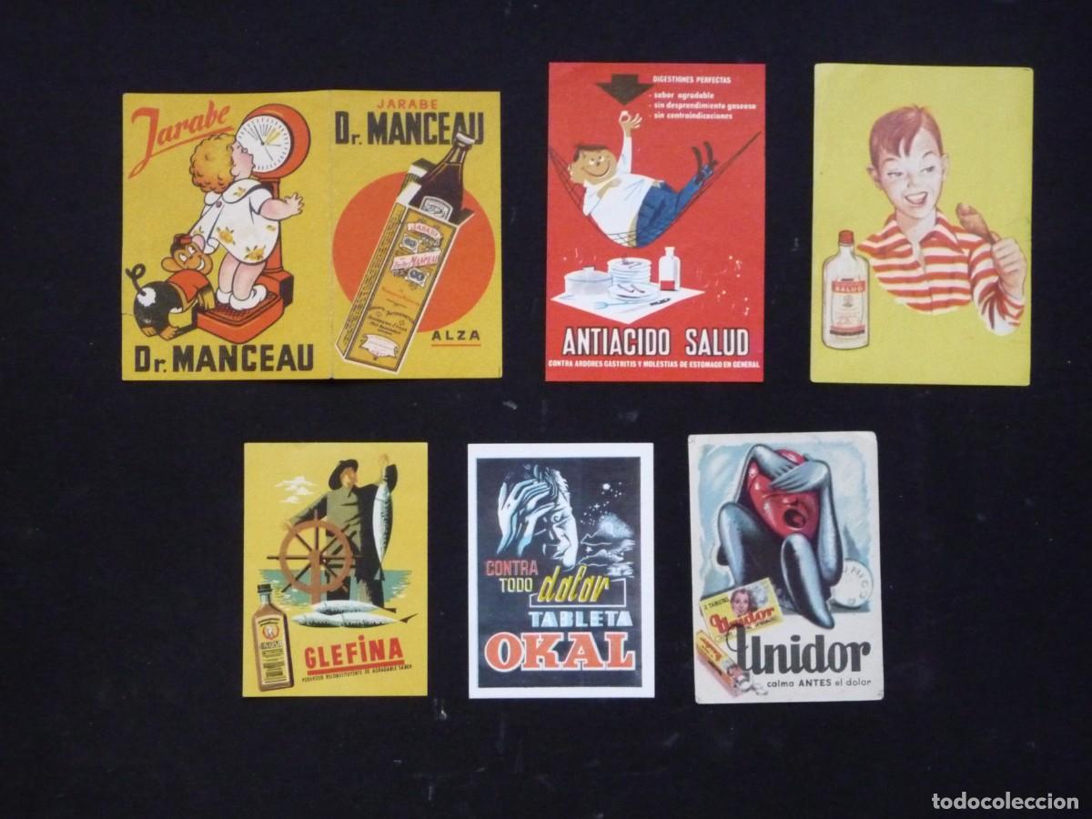Outros artigos de papel: LOTE DE 6 TARJETAS PARA APUNTAR EL PESO. CON PUBLICIDAD FARMACIA