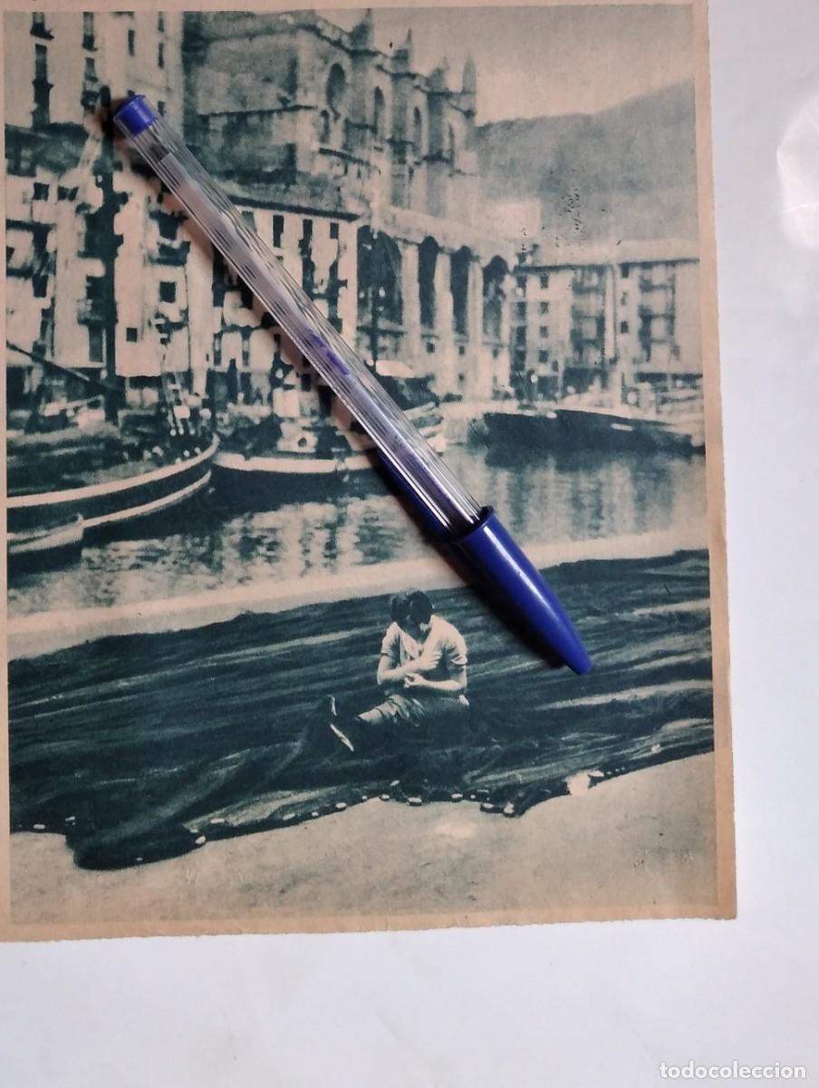Otros art&iacute;culos de coleccionismo en papel: ONDARROA VIZCAYA MUJER ALDEANA REPARANDO RED DE PESCADORES RECORTE PRENSA A&Ntilde;O 1935