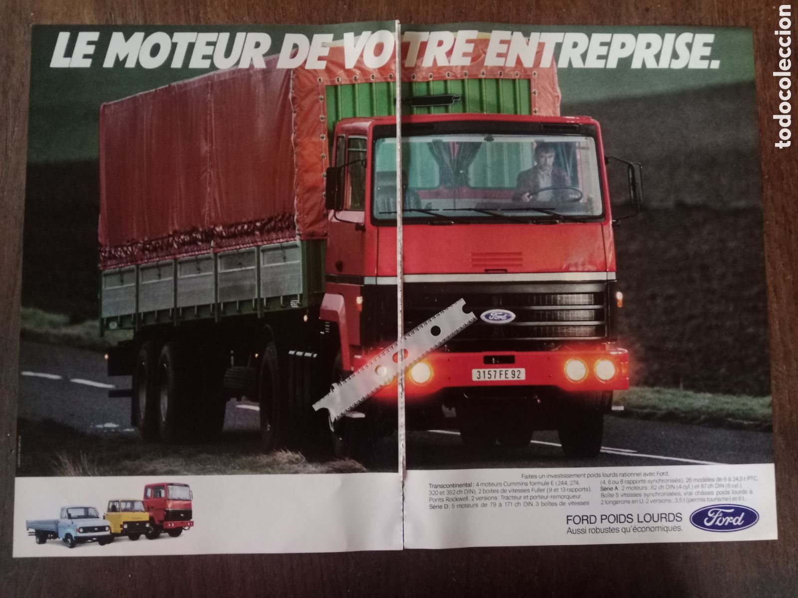 Otros art&iacute;culos de coleccionismo en papel: Publicidad cami&oacute;n Ford transcontinental de 1980