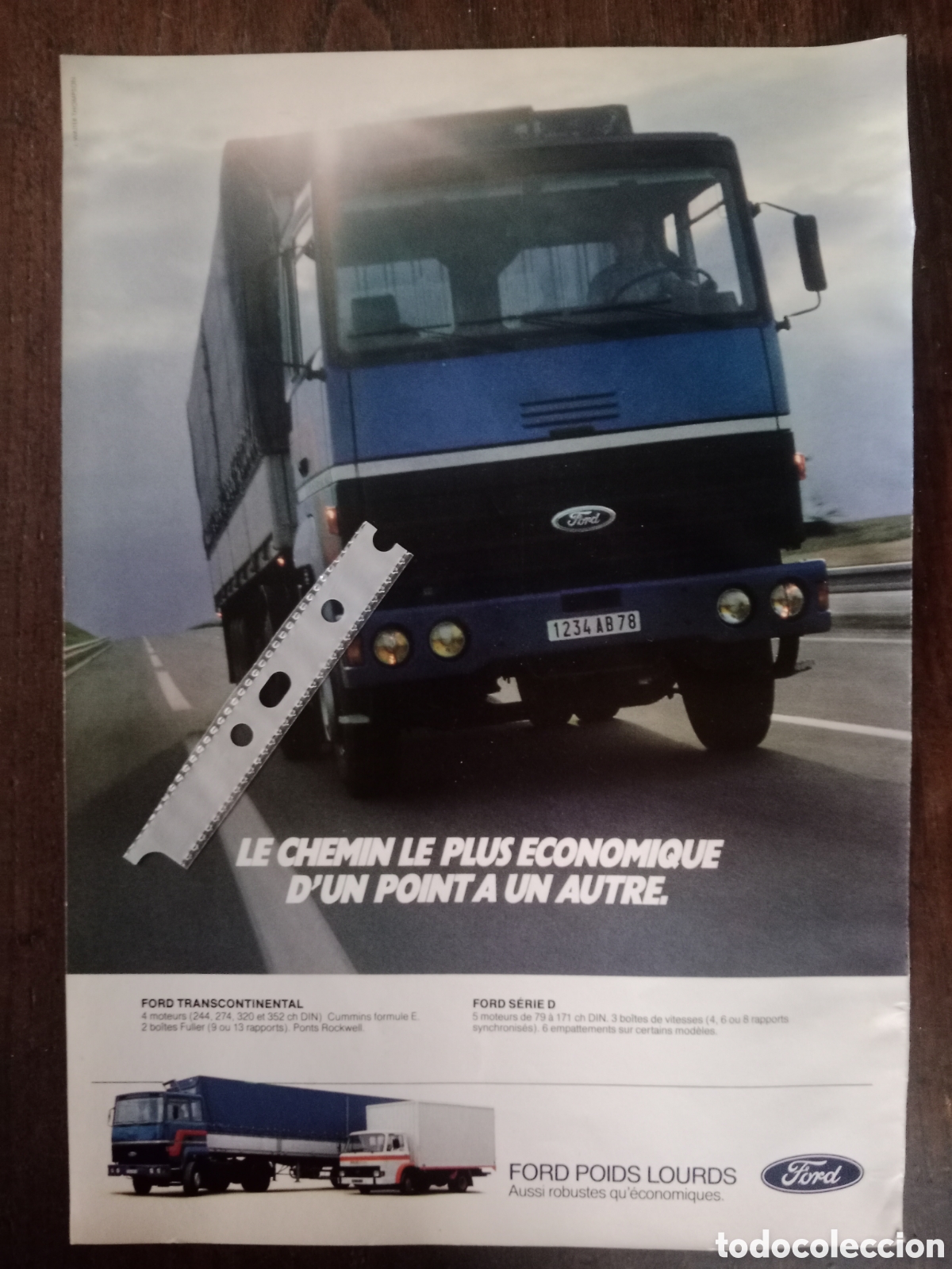Otros art&iacute;culos de coleccionismo en papel: Publicidad cami&oacute;n Ford transcontinental de 1979