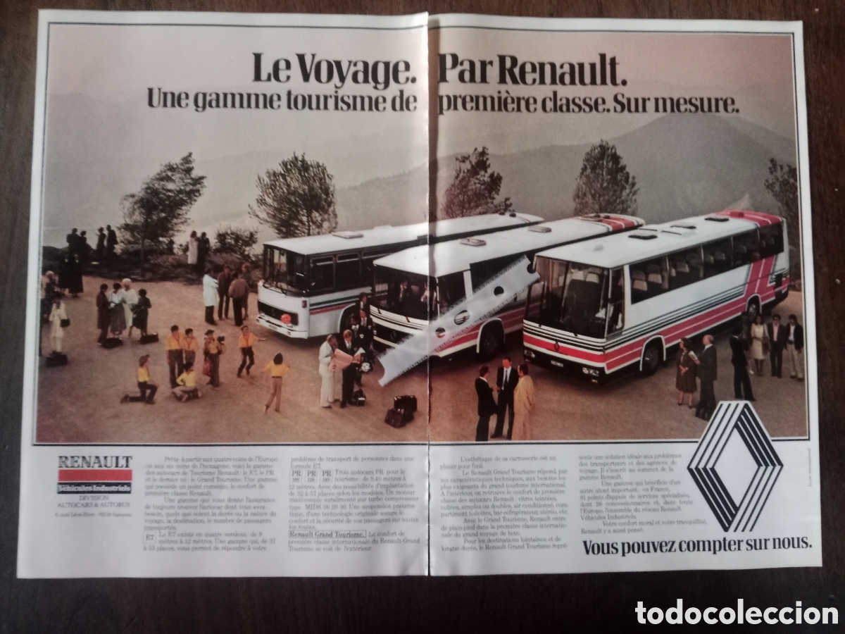 Otros art&iacute;culos de coleccionismo en papel: Publicidad autob&uacute;s Renault de 1979