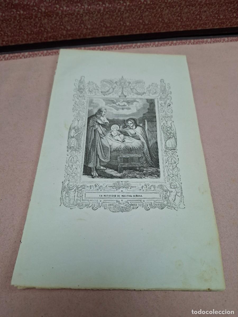 Otros art&iacute;culos de coleccionismo en papel: ANTIGUA LAMINA RELIGIOSA GRABADO LA NATIVIDAD DE NUESTRA SE&Ntilde;ORA