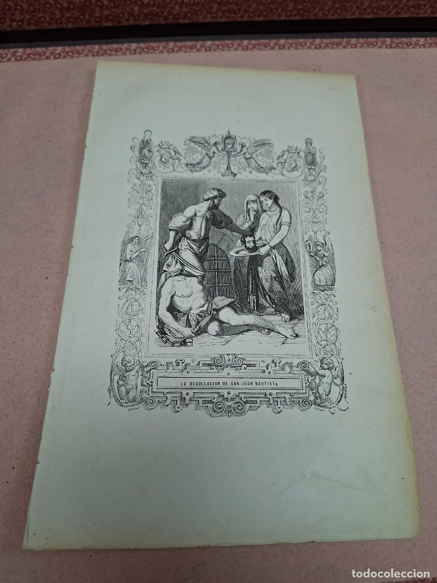 Otros art&iacute;culos de coleccionismo en papel: ANTIGUA L&Aacute;MINA RELIGIOSA GRABADO LA DEGOLLACION DE SAN JUAN BAUTISTA