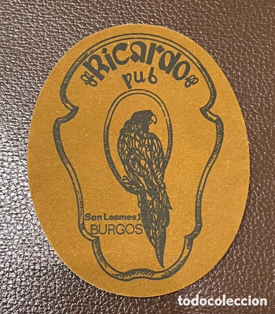 Otros art&iacute;culos de coleccionismo en papel: Posavasos. RICARDO Pub. Burgos. A&ntilde;os 70.