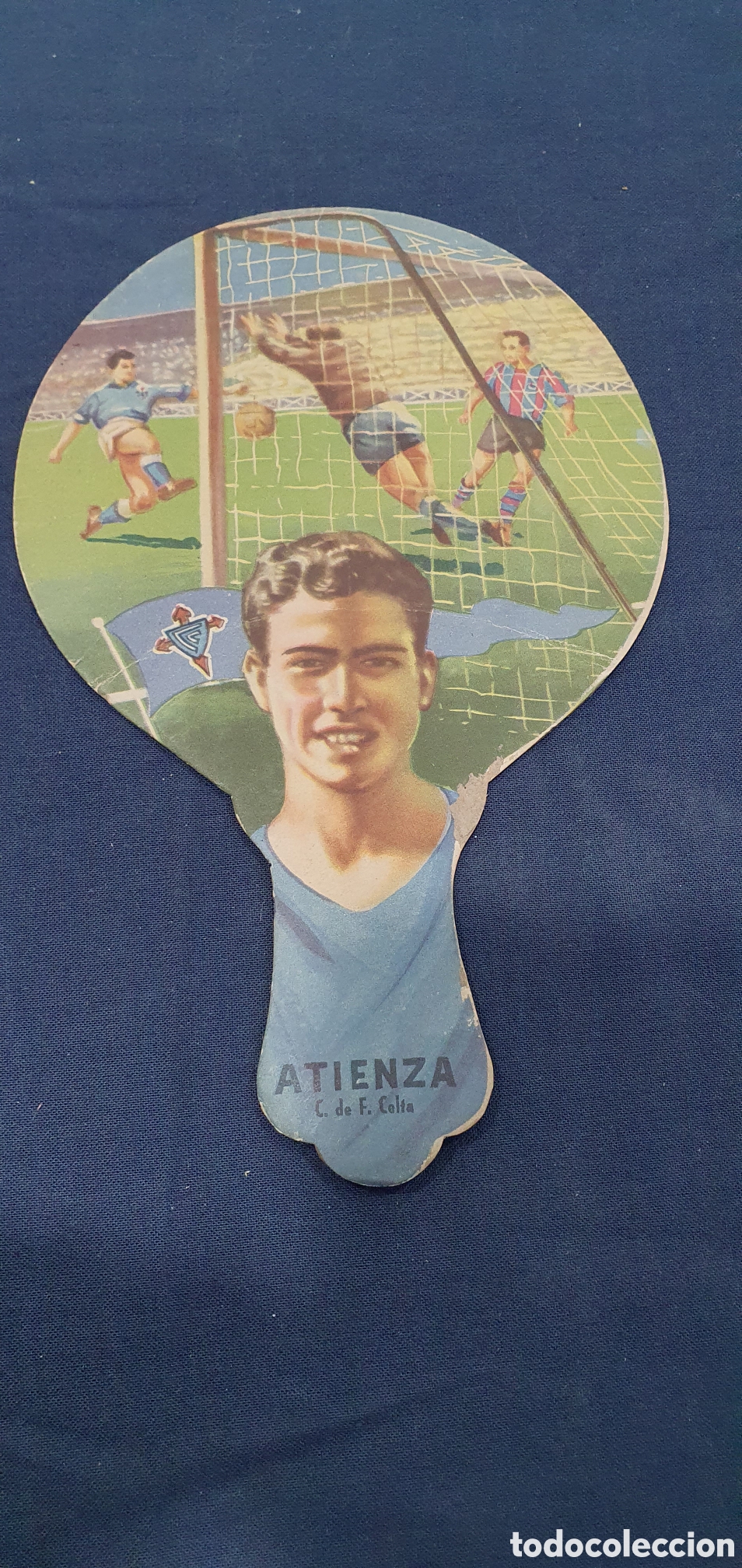 Outros artigos de papel: Abanico o Pai Pai jugador de f&uacute;tbol. Atienza. Celta de Vigo. (L133)