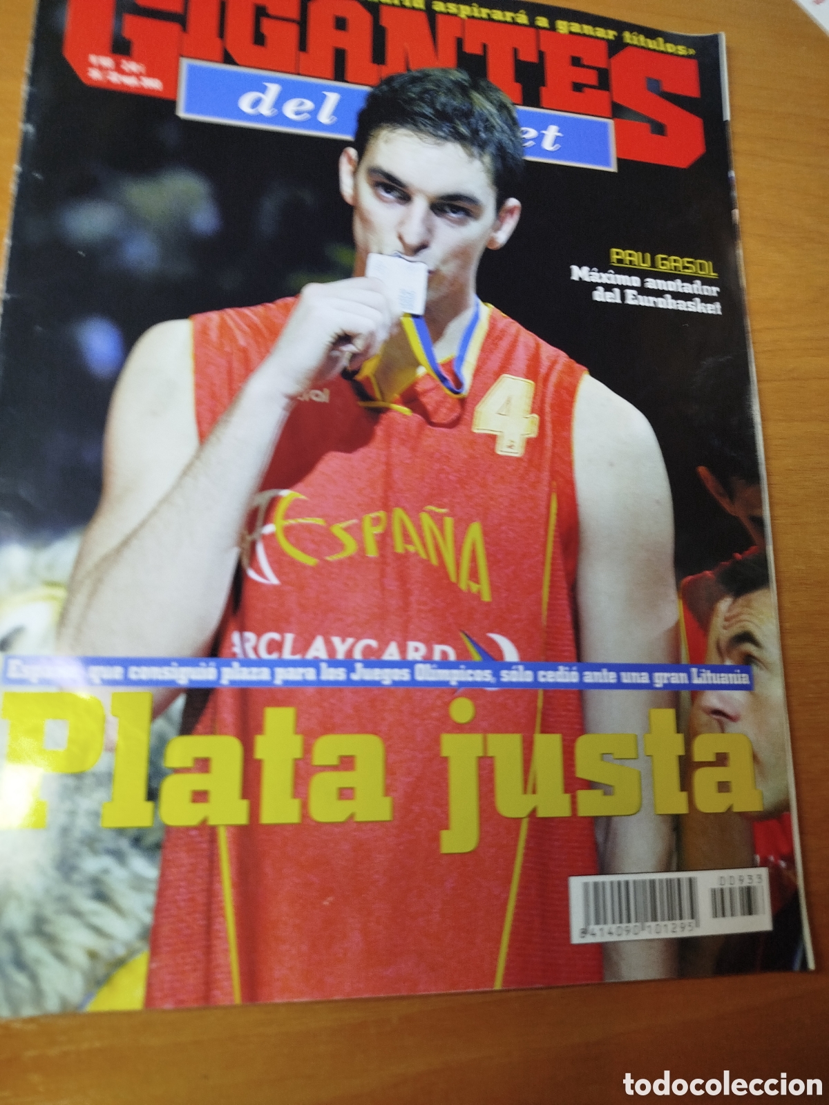 Otros art&iacute;culos de coleccionismo en papel: Gigantes del basket 933. Pau Gasol. Plata justa. Hlmer bennett. Madrid
