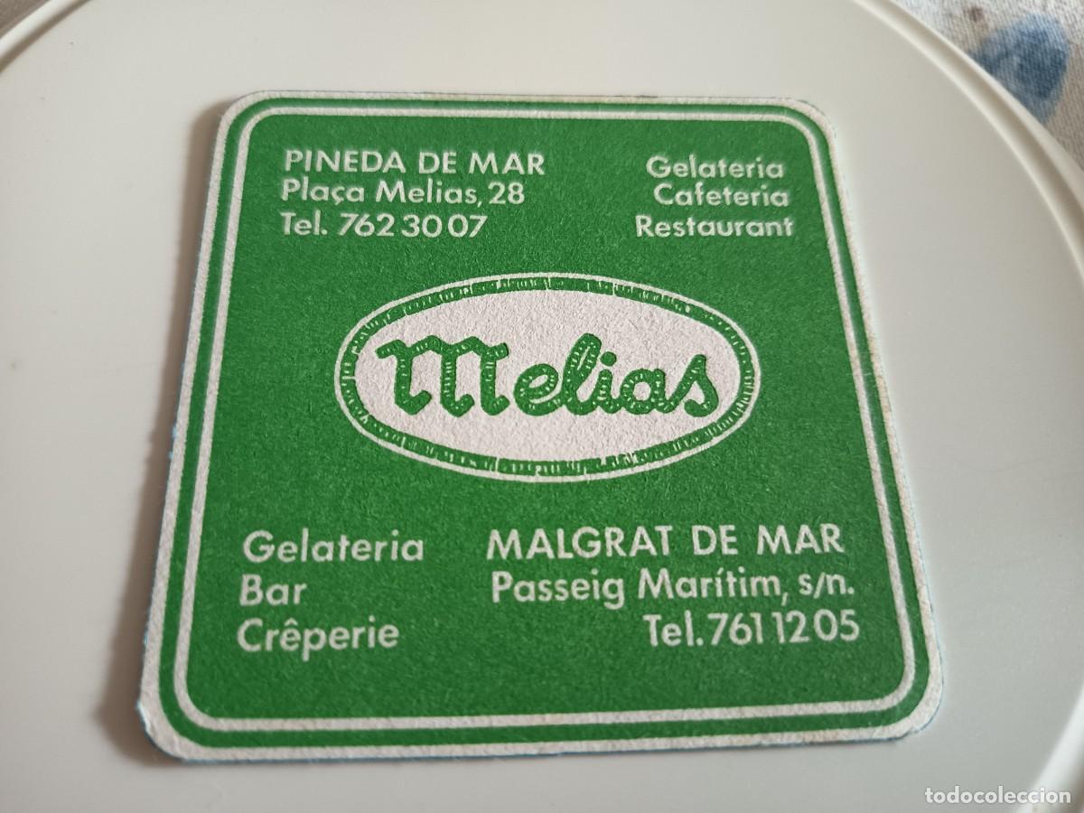 Otros art&iacute;culos de coleccionismo en papel: POSAVASOS RESTAURANT MELIAS-PINEDA DE MAR-BARCELONA